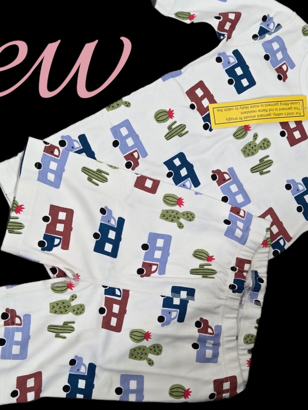 New Hanna Andersson truck cactus pajama set size 10